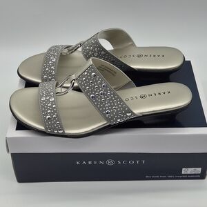 Karen Scott Eanna Silver/Gray Sandals